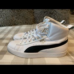 puma clyde high top white